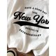 thumbnail image 3 of Young Girl Casual Simple Letter Print Short Sleeve White T-Shirt, Cotton Blended, Suitable For Summer, 3 of 5