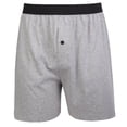 thumbnail image 4 of Couver Men’s Knit Cotton Boxer Shorts Underpants with Button Fly, Black, Charcoal, Light Grey Set, L, 6-Pack, 4 of 4