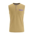 thumbnail image 4 of Antinious Men Stripe Sleeveless Crewneck Summer Button Pocket Tank Tops, 4 of 5