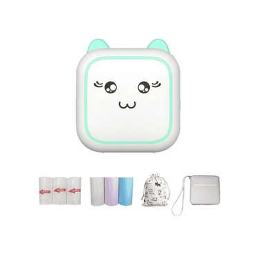 GJX Mini Printer,Mini Printer,Mini Printer for Iphone,Blue M5