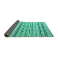 thumbnail image 2 of Ahgly Company Indoor Square Abstract Turquoise Blue Modern Area Rugs, 6' Square, 2 of 4