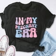 thumbnail image 4 of EcoLoom In My Pregnant Era Groovy Pregnant Pregnancy Short Sleeve Unisex T Shirt, 4 of 6