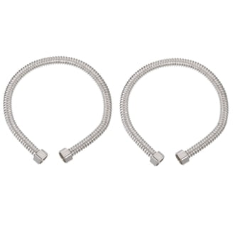 BRASSCRAFT Procoat Stainless Steel Water Heater Connector – 2-Foot, Corrosion-Resistant, 3/4\" FIP