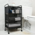 thumbnail image 6 of Mind Reader Cart with Drawers, Multipurpose Office Organizer, Utility Cart, Rolling Storage, Metal, Black, 6 of 7