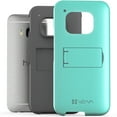 thumbnail image 4 of HTC One (M9) Case - VENA [Legacy] Slim Fit Dual Layer Hybrid Case with Kickstand & Screen Protector for HTC One M9 (2015) - Teal & Gray, 4 of 8