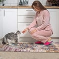 thumbnail image 4 of 2 Piece Bohemian Light Pink Ethnic Rug Rug Kitchen Rug Set, Decor Kitchen Rugs, Absorbent Non-Slip Washable Floor Mats, Home Indoor Runner Rugs 17"x47"+17"x30", 4 of 7
