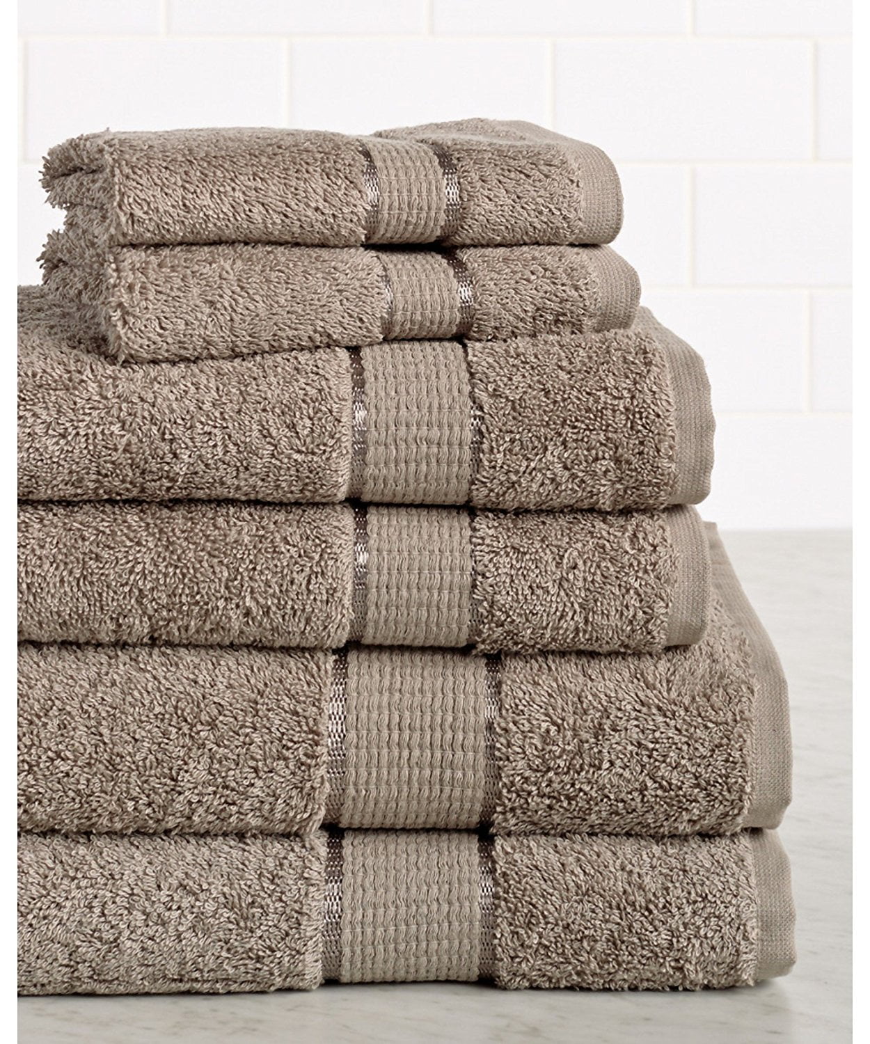 Premium 6 Piece 650 GSM 100/% Cotton Towel Set Straw Hotel Quality Super Soft and Highly Absorbent HomeCrate