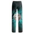 thumbnail image 5 of Fabrcox Halloween Womens Pajamas Pants Ghost Pumpkin Candy Womens Sleep Pants Fall Winter Festival Soft Lounge Pants for Women Blue XXL, 5 of 5