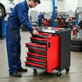 thumbnail image 2 of 7-Drawer Rolling Tool Chest with Lock, Large Mobile Tool Cart & Cabinet for Garage Workshop Storage, Red, 2 of 6