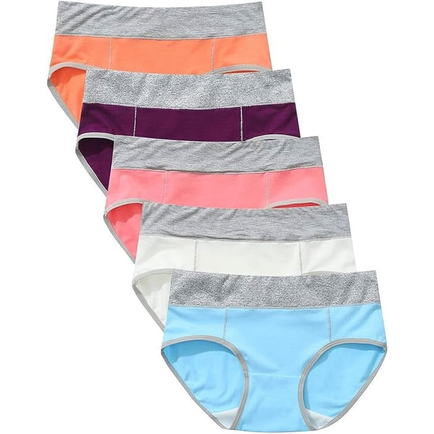 Zhuge Ropa interior sin costuras para mujer, bragas sexys de encaje estilo hipster, tanga, bragas, ropa interior para mujer, 5 piezas, L