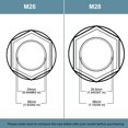 thumbnail image 3 of [Tuerca hexagonal de arandela] OEM MANIA 6021-001573 Tuerca M26 ID 24 mm, 3 of 6