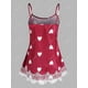 thumbnail image 4 of Conjunto Pijama Talla Extra Inserto Encaje Estampado Corazón Rosegal Pijamas y Batas Tallas Grandes, 4 of 5