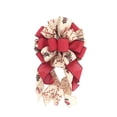 thumbnail image 4 of Adorno navideño con lazo para la parte superior del árbol de Navidad, clásico lazo de corona navideña, adorno decorativo navideño para Estilo B, 4 of 9