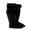 Black_001, variant on Girls Socks Mid Calf Length Knee High Stockings Solid Baby Toddler Spanish Double Bow Socks for Girls _003 L