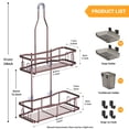 thumbnail image 2 of TINANA Hanging Shower Caddy, Rustproof Shower Shelf Racks Over Shower Head - No Drilling Bathroom Organizer for Shampoo with Soap Holder-Bronze, 2 of 6