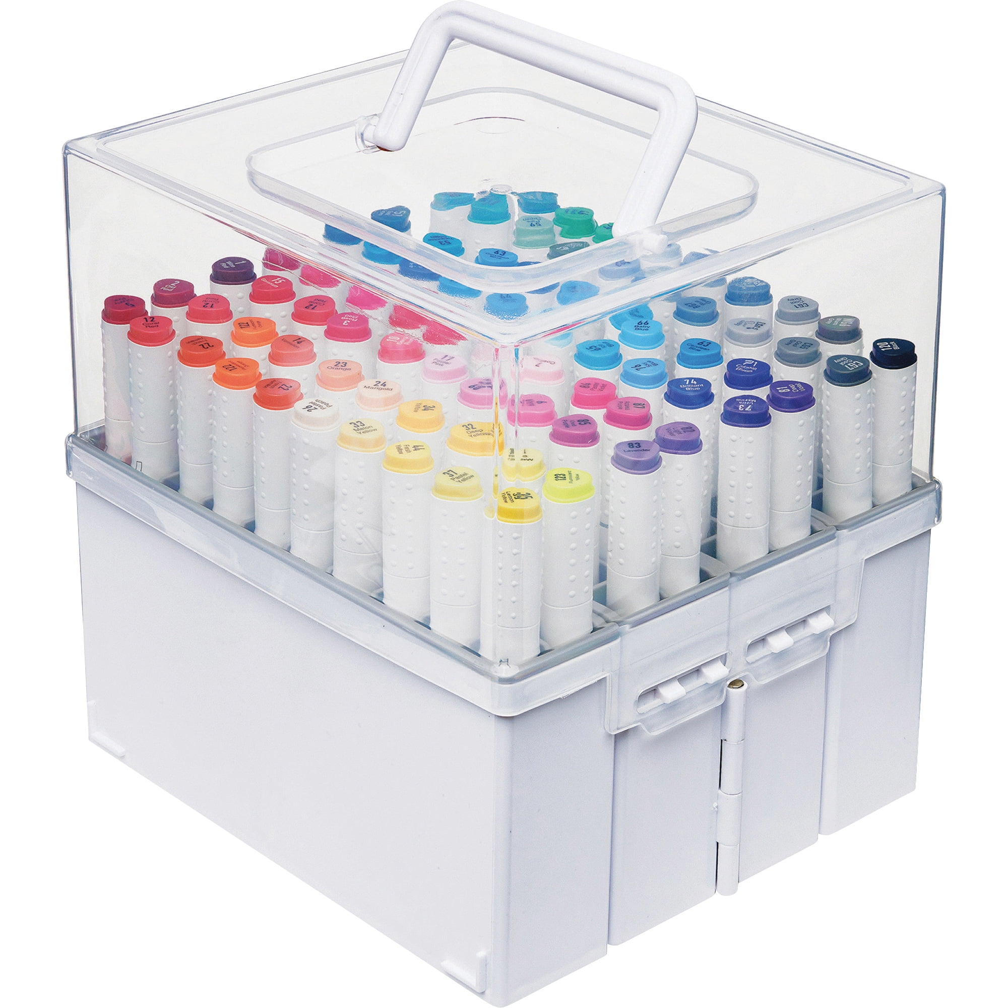 Deflecto Expandable Marker Accordion Organizer-White/Clear