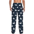 thumbnail image 3 of Picia Cartoon Swan Mens Soft Woven Cotton Elastic Waistband Sleep Pajama Pant Lounge Sleep Pant With Pockets And Drawstring-Small, 3 of 9