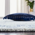 thumbnail image 4 of SAFAVIEH Micro-Loop Leann Medallion Wool Area Rug, Ivory/Blue, 5' x 5' Square, 4 of 7