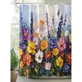 thumbnail image 2 of Fsddascl Spring Botanical Shower Curtain Set - 48" x 72" Washable Bathtub Curtain with 12 Hooks, Modern Oil Painting Vintage Flowers Waterproof Fabric Stall Shower Curtains for Bathroom/Bathtub, 2 of 6