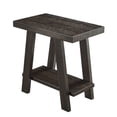 thumbnail image 5 of Narrow Side End Table with Storage Shelf, Wood Nightstand Sofa Table for Living Room, Bedroom, Weathered Espresso, 5 of 5