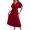Red, variant on Women's Pleated Flutter Sleeve Belted Dress Midi Length Surplice Neckline Casual Minimalist Style 100% Acrylic Fabric