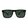 thumbnail image 2 of Polarized Elegant Chic Fashion Luxury Sport Horn Rim Sunglasses Matte Black Green, 2 of 4