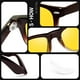thumbnail image 5 of Gafas Joopin para conducir de noche, cuadradas, con montura marrón gradual, 5 of 6