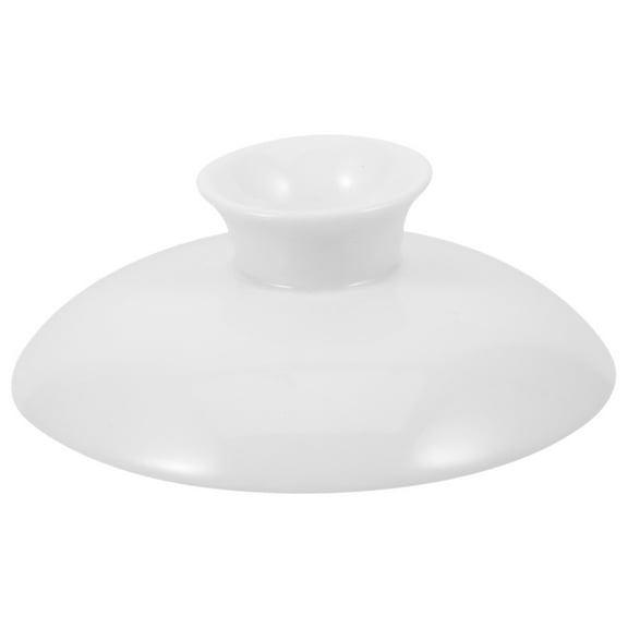 PBPBOX Reusable Ceramic Mug Lid for Hot Cold Beverages with Simple Design White 3 5 inch