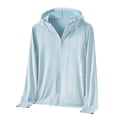 thumbnail image 3 of cllios Womens UPF 50+ Sun Protection Jacket Lightweight Quick Dry Full Zip Long Sleeve Sun Shirts Breathable Packable Outdoor Running Hiking Hoodie Rash Guard Plus Size, 3 of 6