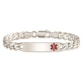 thumbnail image 2 of Auriga 925 Sterling Silver Curb Link Id Bracelet 8.5 inch for Women(L- 8.5inch, W- 8mm), 2 of 6