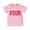 Pink, variant on Girls Summer Casual T-shirt Pink Short Sleeve Round Neck Letter Embroidery Tops