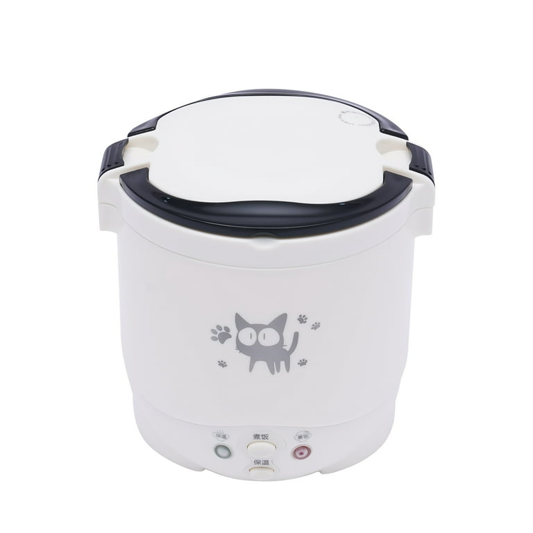 Miumaeov Mini Rice Cooker Steamer 12V for Car Portable Trunk Car Food Warmer Lunch Box 1L 100W Multi-functional Car Rice Cooker Meal Heater Automatic