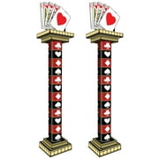 Beistle Casino 3D Short Column Props - Multicolor - 7' - Set of 2