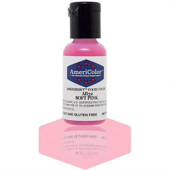 AmeriColor AmeriMist Soft Pink, .65 Ounce, Airbrush Food Color