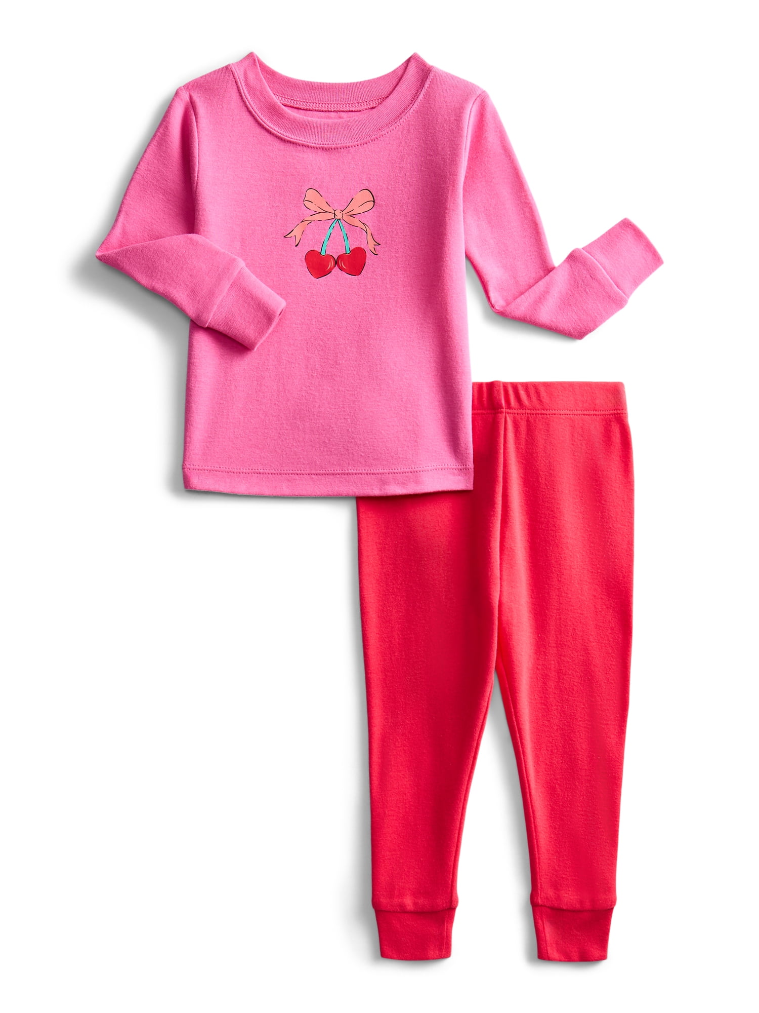 Wonder Nation Toddler Boys or Girls Cotton Long Sleeve Top and Pants Pajama Set, 6-Piece, Sizes 12M-5T