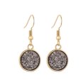 thumbnail image 1 of Minnieouse 1 par de pendientes colgantes chapados en Drusy, colgantes redondos, accesorios de joyería multicolor, regalos femeninos, decoraciones para Ropa, zapatos y accesorios Miscelánea Gris Minnieouse  AP009627-03B, 1 of 6