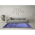 thumbnail image 3 of Ahgly Company Indoor Square Persian Blue Traditional Area Rugs, 4' Square, 3 of 4
