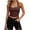 Brown, variant on Mutghys Women's Compression Shirt Solid Color High Stretchy Slim Shirts Breathable Lightweight Yoga Bike Gym Workout Athletic Shirts