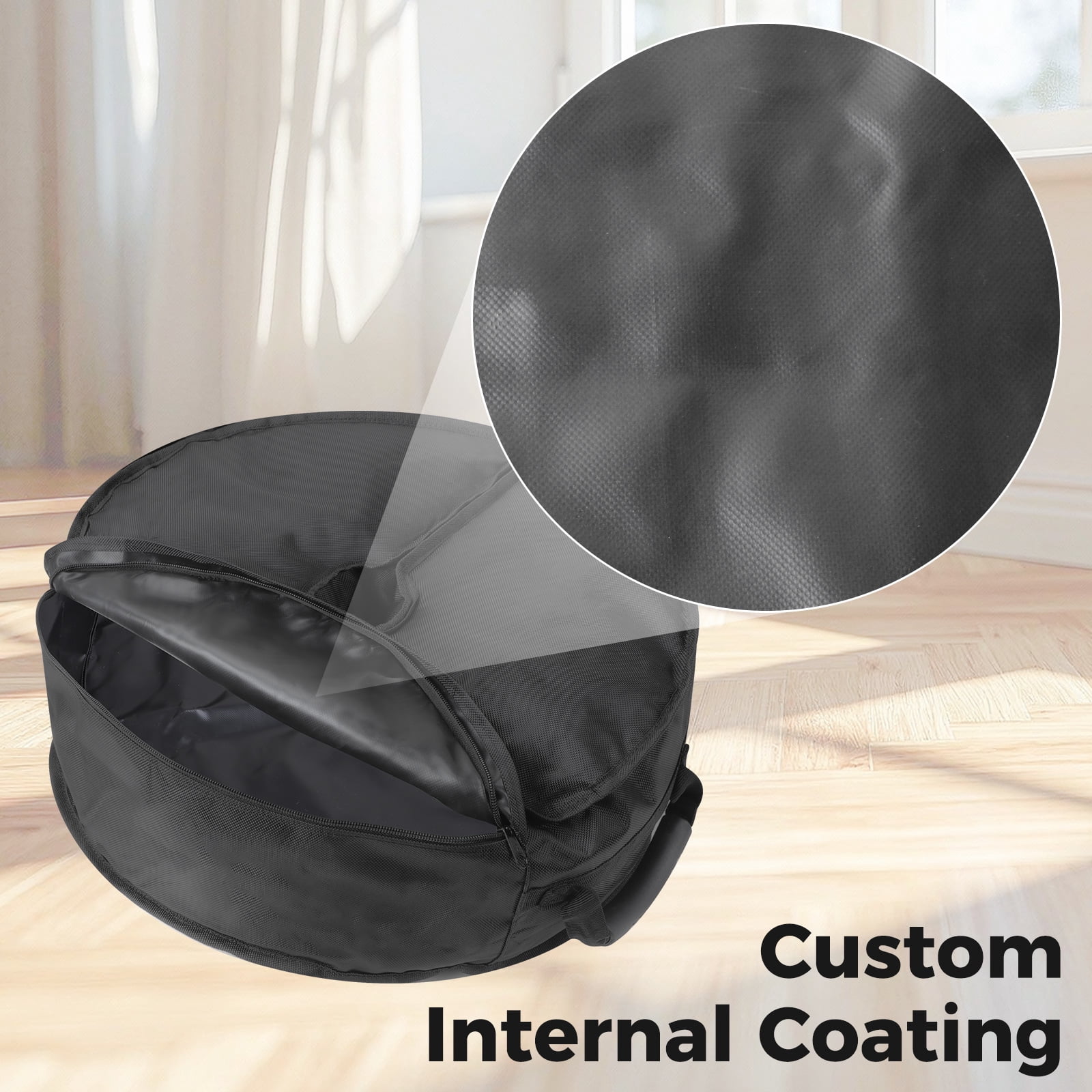 18" Round Umbrella Base Weight Sandbag, Heavy-Duty Sandbags, Fillable Sand Bags with Side-Slot Opening for Weight Fits Offset, Cantilever & Outdoor Patio Outdoor Garden Parasol Stand (Without Sand)
