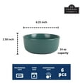 thumbnail image 2 of 10 Strawberry Street Double Line 6.25"/24 oz Round Cereal Bowl, Set of 6, Emerald Green, 2 of 5