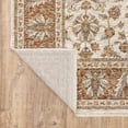 thumbnail image 5 of 2' X 8' Rust And Ivory Oriental Power Loom Stain Resistant Runner Rug With Fringe, 5 of 10