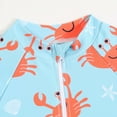 thumbnail image 4 of Toimothcn Boys Swimsuits Short Sleeve Cute Cartoon Crab Printed One Peice Bathing Suit Quickly Dry Soft Swimwear 2-3 Years, 4 of 6
