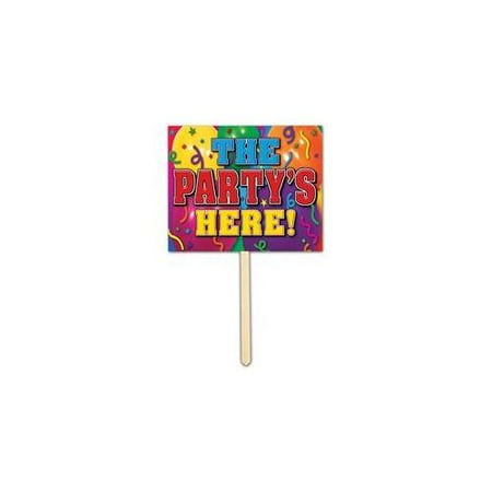 The Party's Here! Yard Sign (Pack of 6)
