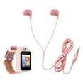 thumbnail image 2 of Playzoom Kids Girl Pink/Blue Gradient Glitter Touch Screen Smartwatch & Earbuds Set, 2 of 4