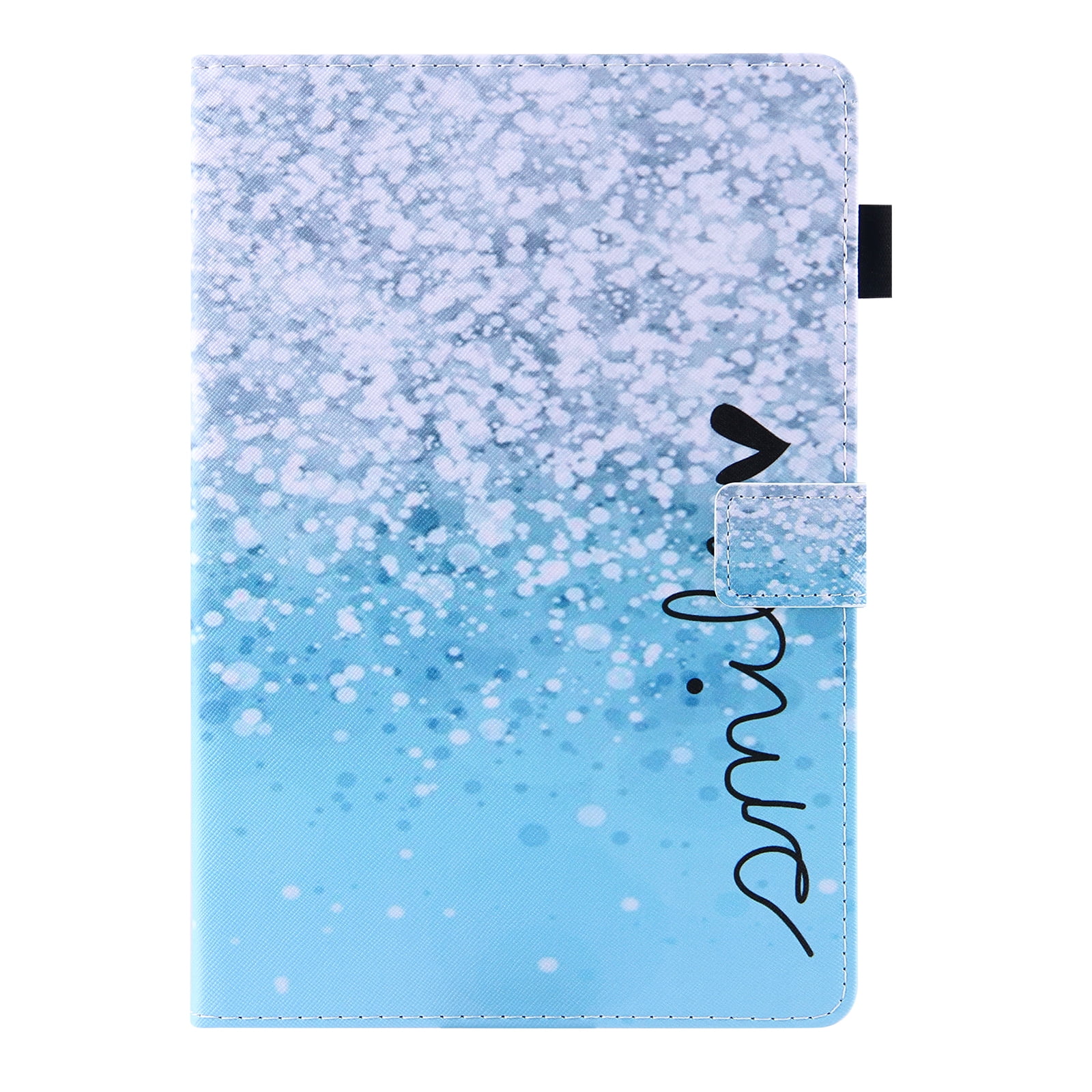 Allytech for Apple iPad 10th Generation 10.9 inch Case 2022 with Stand Pencil Holder Card Pockets [Auto Wake/Sleep] Slim PU Leather Magnetic Smart Folio Wallet Shockproof Cover, Blue Bubbles Smile