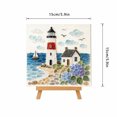 thumbnail image 2 of Sea Glass Craft Kit, Maine Coastal Lighthouse Mosaic Art Project with Glue and Colorful Glass Stones, Coastal City Art Project for Adults, 6 Styles Available, 2 of 4