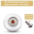 thumbnail image 4 of Shower Door Roller Wheel Replacement, Bearing Component Ensures Stable Quality & Long Service Life, Smooth Quiet Operation For Bathroom Glass Sliding Doors (4PCS), 4 of 5