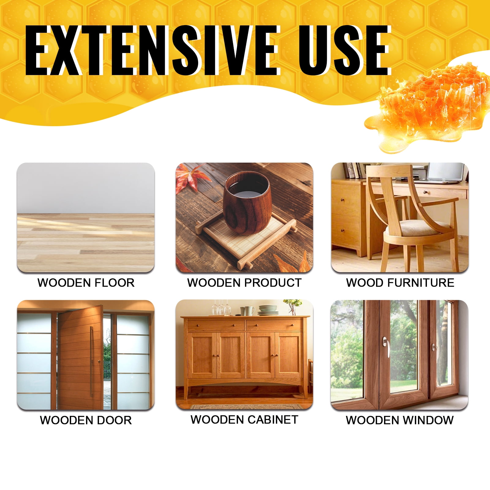 Alvantor Beeswax Wood Polish and Conditioner for Furniture, Waterproof and Restorer Wood Wax, Multipurpose Beeswax Furniture Cleaner, 3.38fl.oz