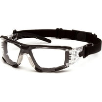 Pyramex Safety Fyxate Safety Glasses, Clear H2MAX Anti-Fog Lens with Foam Padding