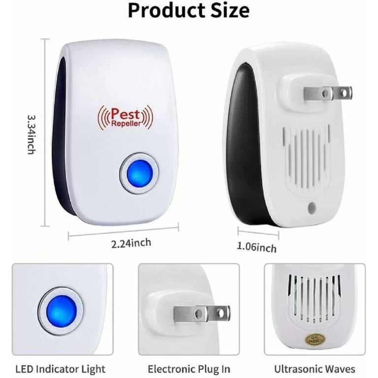 4pcs Ultrasonic Pest Repeller - Pest Repellent Ultrasonic Plug in Indoor -  Pest Reject Rodent Bug Repellent for Home Reject Insect M - Cdiscount Jardin